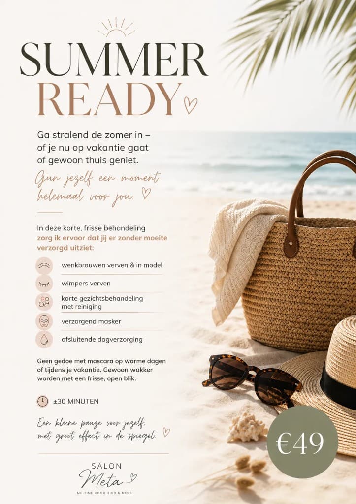 Summer Ready actie flyer – Salon Meta